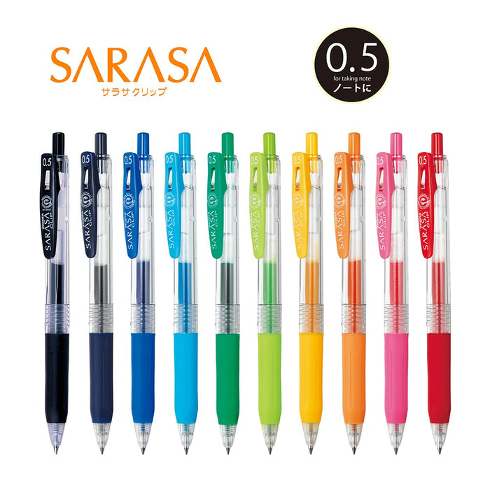 Zebra Sarasa Clip 0.5 Gel Pen - 10 Color Set-Kiichin - The #1 Place for Japanese Goods in Your Hand!