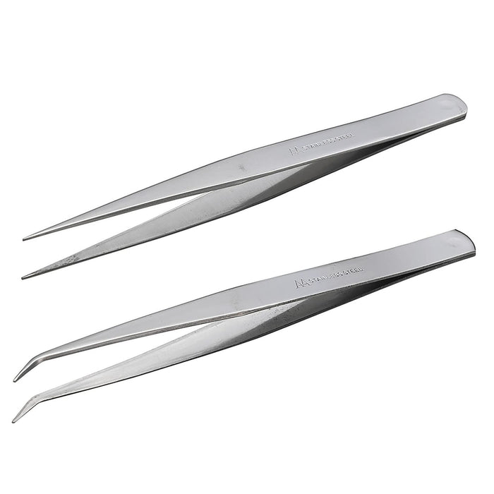 Anex Stainless Steel Tweezers Set ATW-S4 Tool 150mm AA Type (Straight/Bent Tip)-Kiichin - The #1 Place for Japanese Goods in Your Hand!
