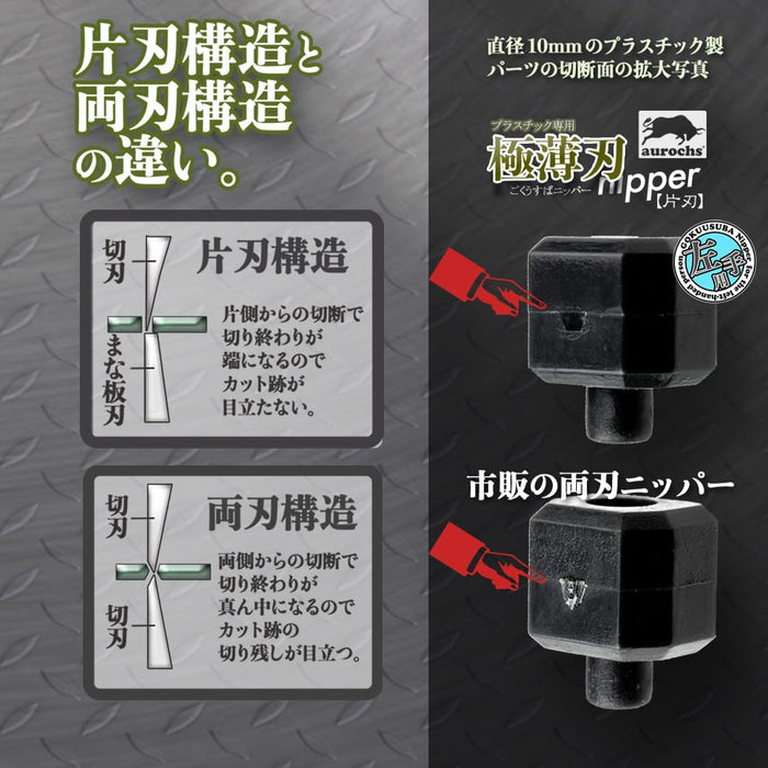 Aurochs Ultra-Thin Blade Nippers Gray Black Precision Plastic Model Tool