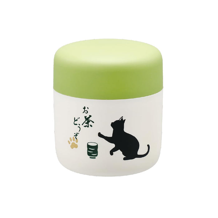 Daiwa Tea Caddy - Japanese Lacquer Cat Design Tea Storage Container
