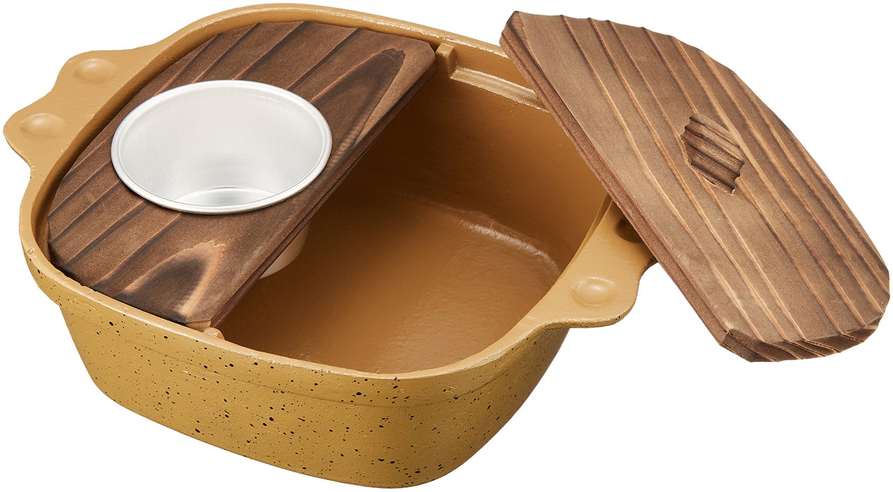 Endo Shoji Aluminum Yudofu Pot 15cm Brown with 2 Lids and Nakako Japan Made-Kiichin - The #1 Place for Japanese Goods in Your Hand!