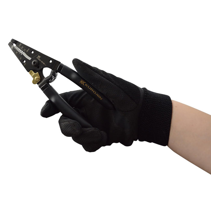 Fujiya Wire Stripper C Type Black Gold PP323C 165mm Efficient Tool