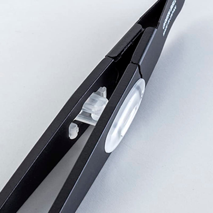 Green Bell Craftsmanship Black Round Tip Tweezers - Precision and Durability