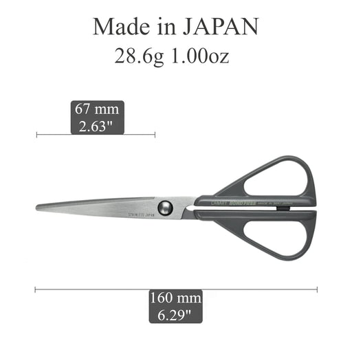 Hasegawa Knives Bond Free Tapered Scissors Gray Total Length 16cm Blade Length 6.7cm-Kiichin - The #1 Place for Japanese Goods in Your Hand!