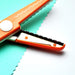 Hasegawa Knives Namikko II Craft Scissors 14cm Total Length 4cm Blade Orange JPS-683-Kiichin - The #1 Place for Japanese Goods in Your Hand!
