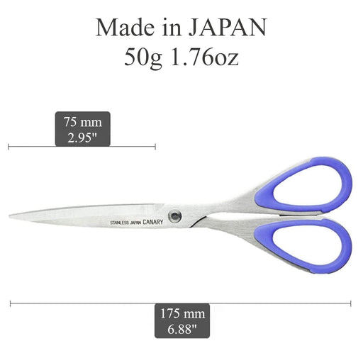 Hasegawa Knives Office Scissors Sword Tip Blue 17.5cm Total 7.5cm Blade Length-Kiichin - The #1 Place for Japanese Goods in Your Hand!