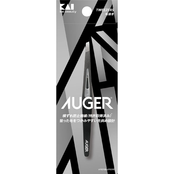Kai Corporation Angled Tip Eyebrow Tweezers for Men's Grooming