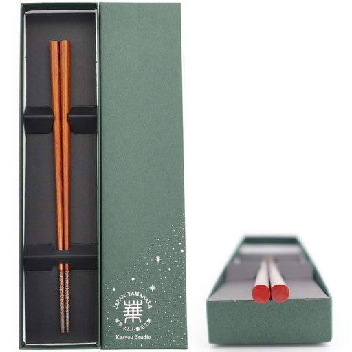 Kasyou Studio Kasyou Kobo Urushi Kenkou Wooden Chopsticks Gift Box Japan-Kiichin - The #1 Place for Japanese Goods in Your Hand!