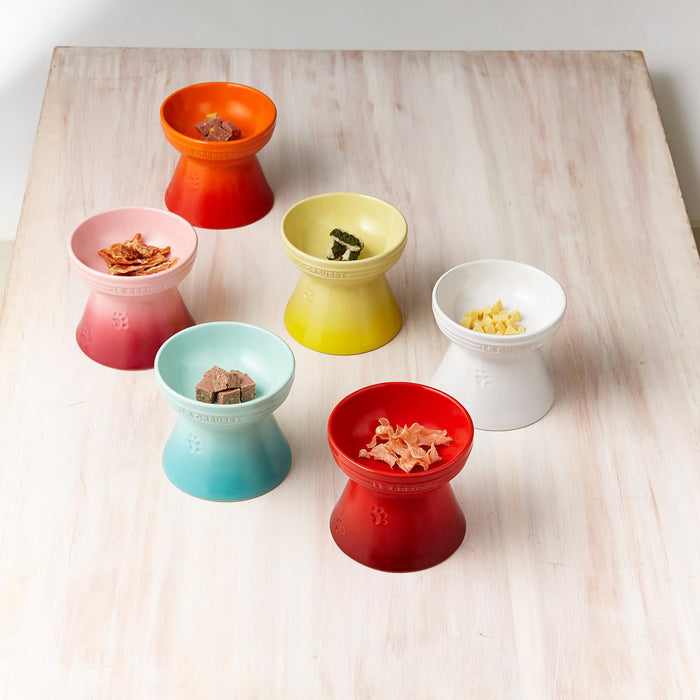 Le Creuset Cool Mint High Stand Pet Bowl for Dogs and Cats Stain-Resistant-Kiichin - The #1 Place for Japanese Goods in Your Hand!