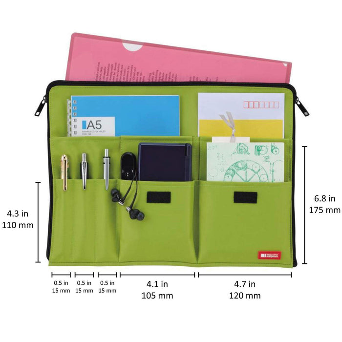 Lihit Lab A7554-9 Brown A4 Inner Bag in Bag Japan Organizer Sleeve-Kiichin - The #1 Place for Japanese Goods in Your Hand!