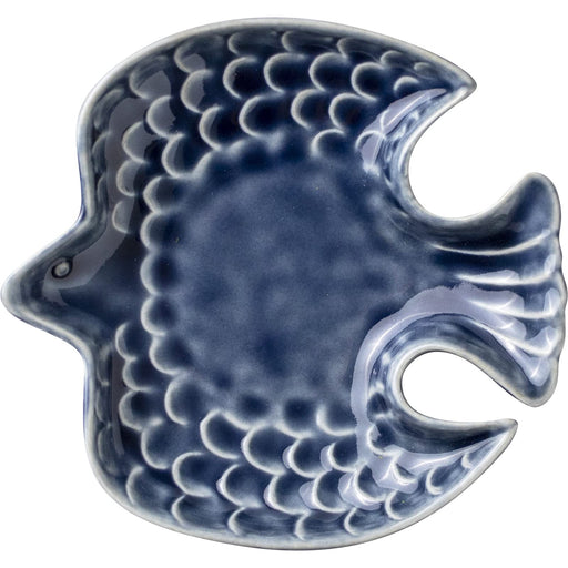 Minoru Pottery Mino Ware Indigo Tri-Shaped 120 Plate Dinky Collection-Kiichin - The #1 Place for Japanese Goods in Your Hand!