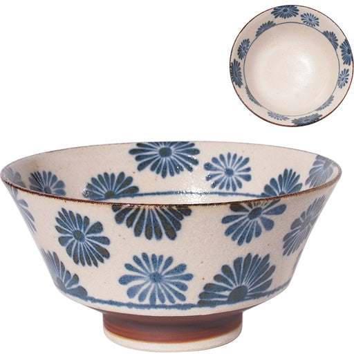 Minoru Pottery Mino Ware Nanpu 180 Bowl with Floral Design-Kiichin - The #1 Place for Japanese Goods in Your Hand!