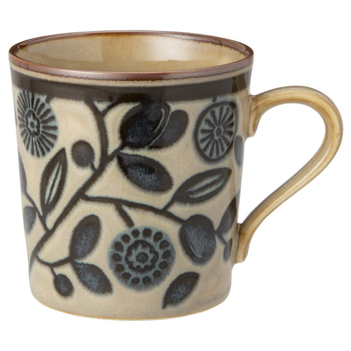 Minoru Pottery 340ml Floral Olive Mug Nordic Vintage Home Cafe Tableware-Kiichin - The #1 Place for Japanese Goods in Your Hand!