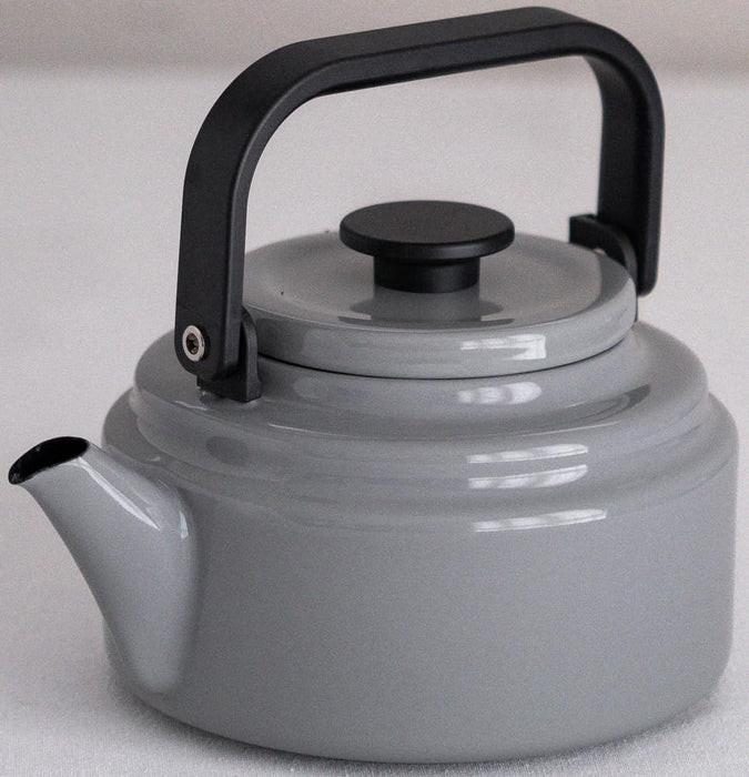 Noda Horo Amukettle Enamel IH Compatible Heat Resistant Gray 2L Kettle