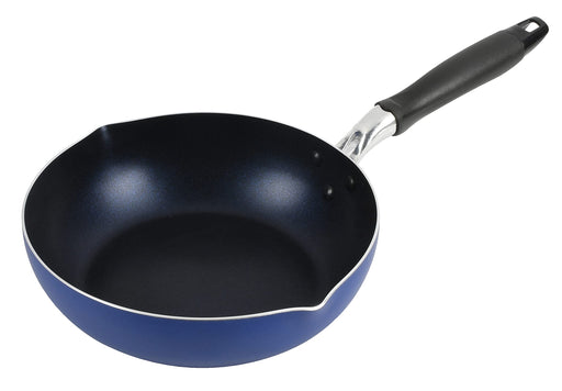 Pearl Metal 24Cm Blue Diamond Coat Deep Frying Pan IH Smart Choice HB-6007-Kiichin - The #1 Place for Japanese Goods in Your Hand!