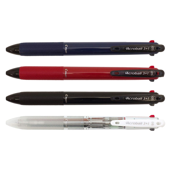 Pilot Acroball 3+1 Multi-Function Pen 0.5mm 3-Color Ballpoint (Black,Red,Blue)-Kiichin - The #1 Place for Japanese Goods in Your Hand!