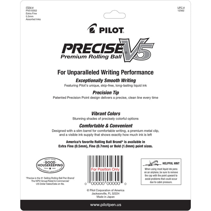 Pilot Precise V5 Extra Fine 0.5mm Liquid Ink Rolling Ball Pen Assorted Colors 10 Pack-Kiichin - The #1 Place for Japanese Goods in Your Hand!