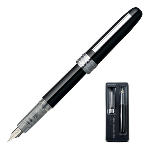 Platinum Plaisir PGB-1000#1 Fountain Pen in Sleek Black-Kiichin - The #1 Place for Japanese Goods in Your Hand!