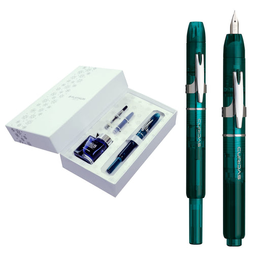 Platinum Fountain Pen Urban Green Medium Point Curidas Christmas Limited Edition with Case-Kiichin - The #1 Place for Japanese Goods in Your Hand!