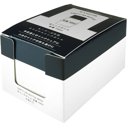 Sailor Fountain Pen Clear Empty Ink Bottle 10ml Capacity Pack of 6-Kiichin - The #1 Place for Japanese Goods in Your Hand!