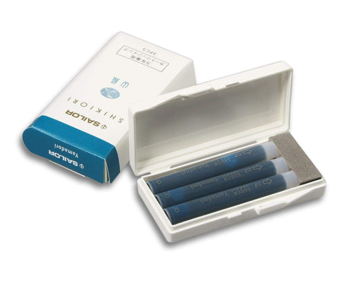 Sailor Fountain Pen Shikiori Yamadori Ink Cartridge - 3 Pieces-Kiichin - The #1 Place for Japanese Goods in Your Hand!