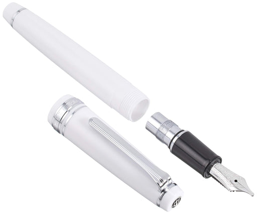 Sailor Professional Gear Slim Silver White Zoom Fountain Pen 11-1222-710-Kiichin - The #1 Place for Japanese Goods in Your Hand!