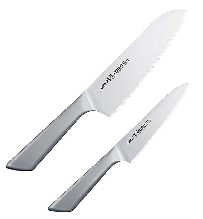 Shimomura Kougyou NVD-50 Knife Set Japan Molybdenum Vanadium Steel Santoku 165mm/Petty 125mm-Kiichin - The #1 Place for Japanese Goods in Your Hand!
