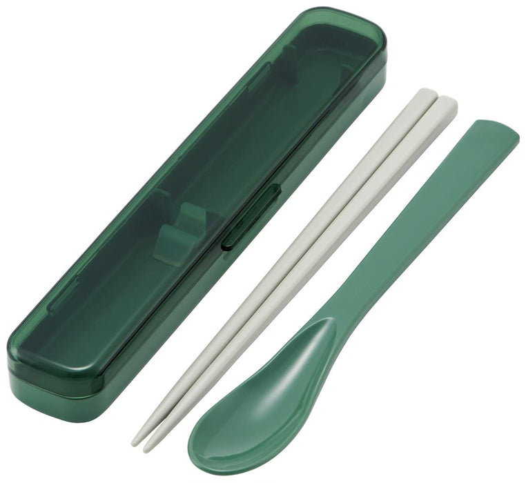Skater 18cm Spoon Chopsticks Box Cac1Aag-A Slim Combi Set Antibac Sage Green Women-Kiichin - The #1 Place for Japanese Goods in Your Hand!