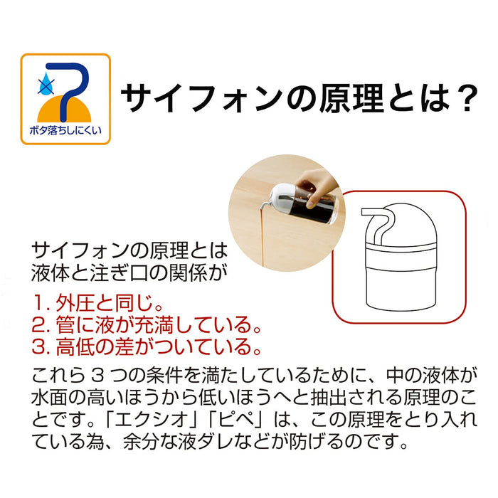 Daiwa Exio M Ex-2 Soy Sauce Dispenser Silver 110Ml Anti-Drip Made in Japan