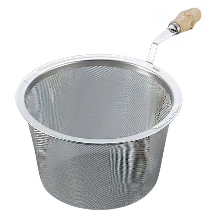 Premium Bamboo Handled Stainless Steel Tea Strainer - 82-87mm-Kiichin - The #1 Place for Japanese Goods in Your Hand!