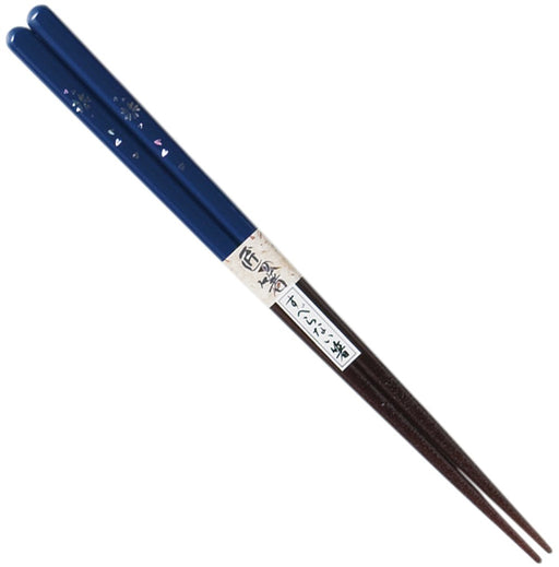 Tanaka Chopsticks Shop Navy Blue Cherry Blossom Non-Slip Lacquer Chopsticks-Kiichin - The #1 Place for Japanese Goods in Your Hand!