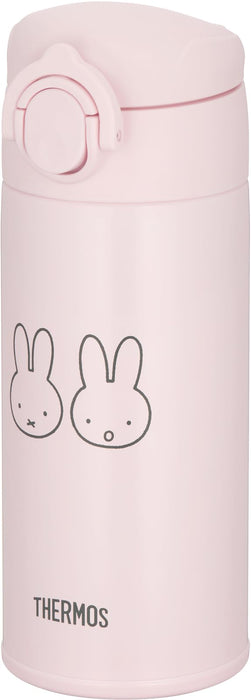 Thermos 350ml Stainless Steel Water Bottle Miffy Design Light Pink