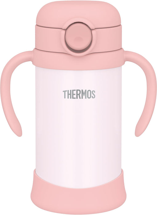 Thermos Baby Straw Mug 350Ml Peach Insulated Vacuum Cup