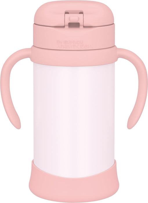 Thermos Baby Straw Mug 350Ml Peach Insulated Vacuum Cup