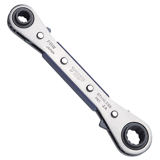 Top Kogyo 4-Size Plate Ratchet Wrench 13X17Mm 19X21Mm Stainless Steel-Kiichin - The #1 Place for Japanese Goods in Your Hand!