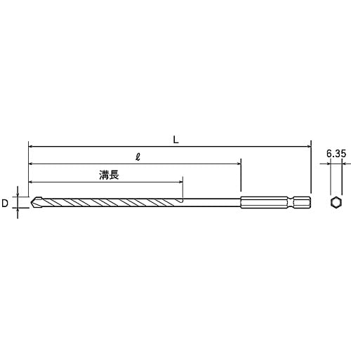 Top Kogyo Electric Drill 4.3mm Hex Shank Long Concrete Drill Japan Made-Kiichin - The #1 Place for Japanese Goods in Your Hand!
