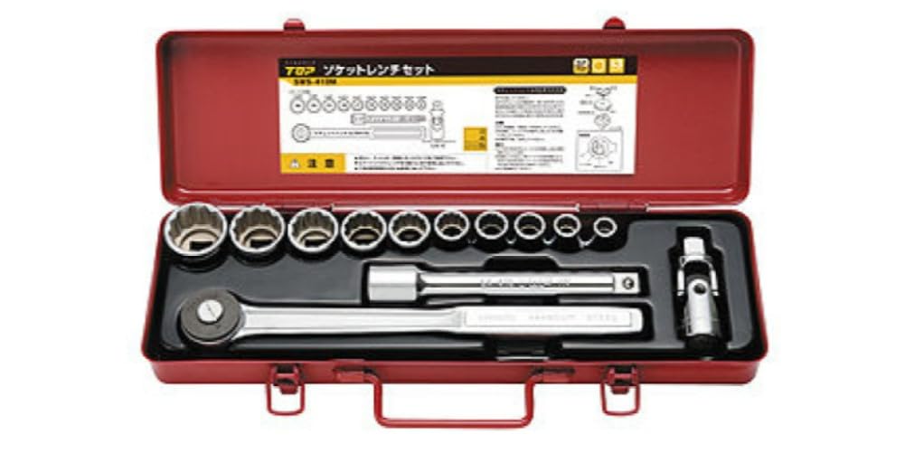 Top Kogyo Socket Wrench Set 10-26mm 12.7mm Drive Heavy Duty Ratchet Japan-Kiichin - The #1 Place for Japanese Goods in Your Hand!
