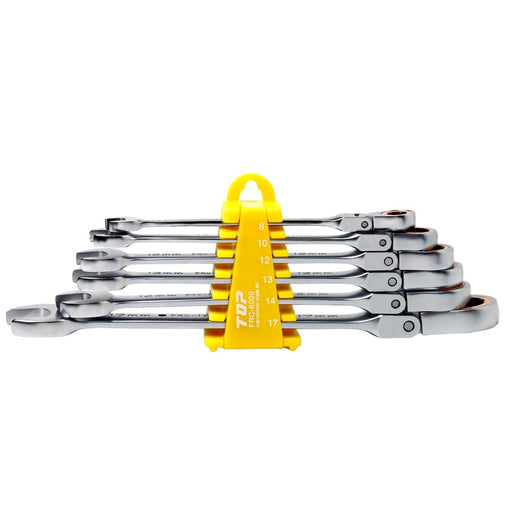 Top Kogyo Swivel Ratchet Set 6-Piece with Holder 180° Gear Wrench-Kiichin - The #1 Place for Japanese Goods in Your Hand!