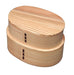 Yamaya Lacquerware Shop Wooden Bentwood Two-Tier Oval Lunch Box Natural Finish-Kiichin - The #1 Place for Japanese Goods in Your Hand!