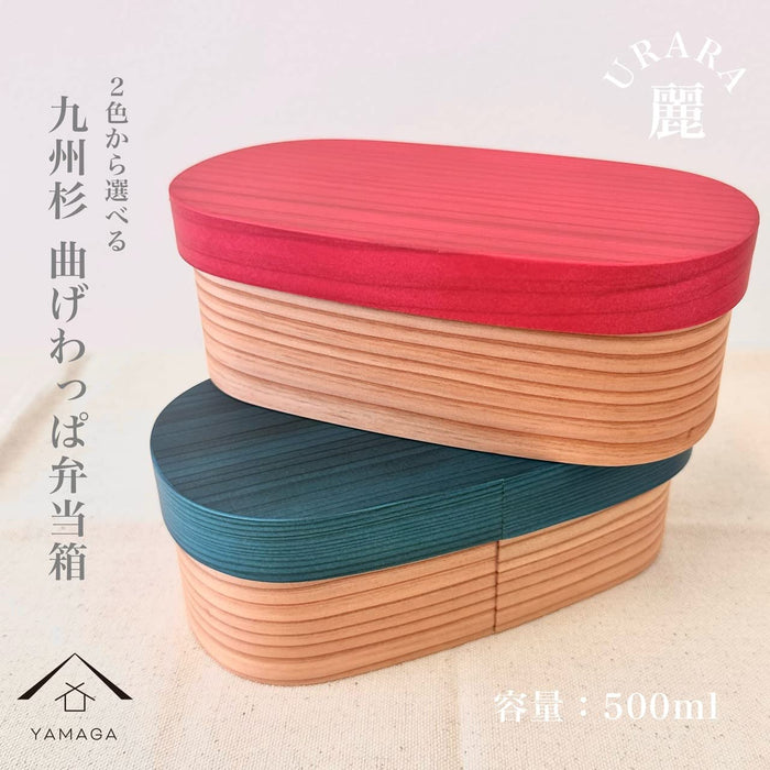Yamaya Lacquerware Kyushu Cedar Urara Rei 500ml Lunch Box for Students & Adults-Kiichin - The #1 Place for Japanese Goods in Your Hand!