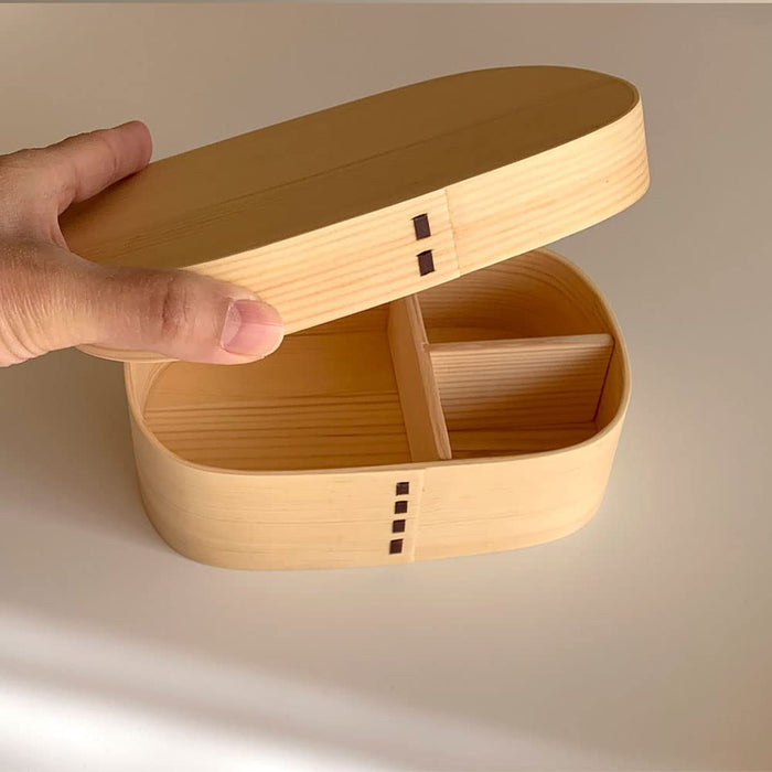 Yamaya Lacquerware Shop Wooden Square Magewappa Lunch Box Natural White-Kiichin - The #1 Place for Japanese Goods in Your Hand!