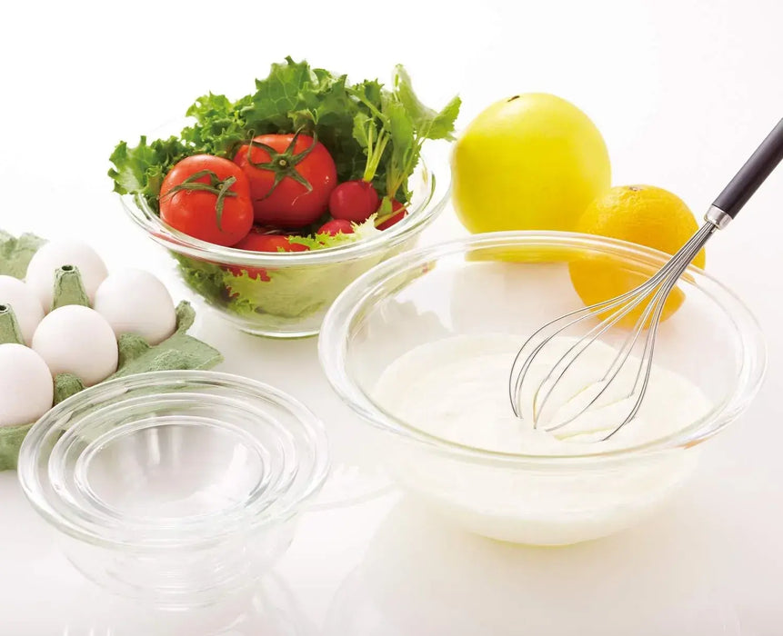 Iwaki BC323 Heat Resistant Round Glass Bowl Microwave Safe