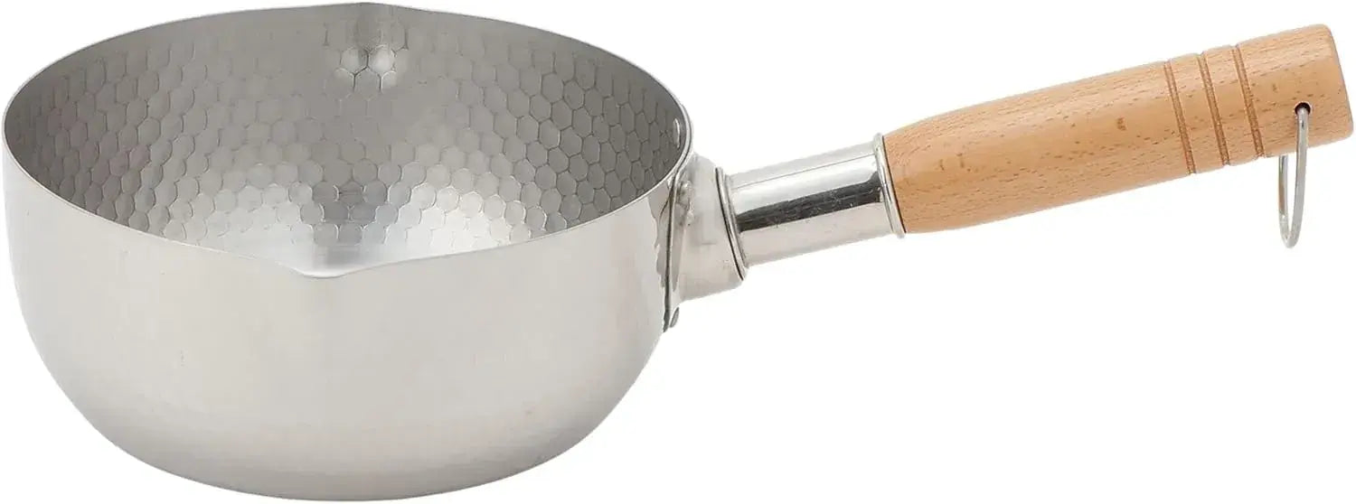Kourikka Stainless Steel Yukihira Pan with Hook and Spout - 1.7L 18cm - 4978770287326