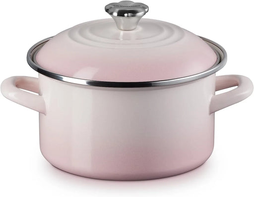Le Creuset EOS Shell Pink Enameled Casserole Pot 7.1 Inch IH Compatible Le Creuset