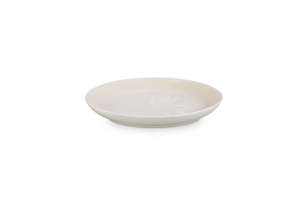 Le Creuset Sphere Plate 8.7 Inch Spring Relief Meringue Floral Heat Cold Resistant by Le Creuset