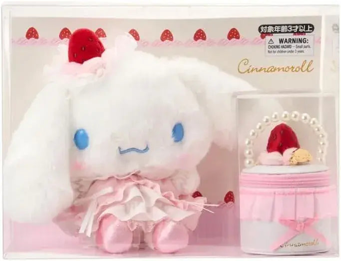 Sanrio Cinnamon Roll Strawberry Whipped Cake Mug - Plush & Accessory Case Set - 4550624224819