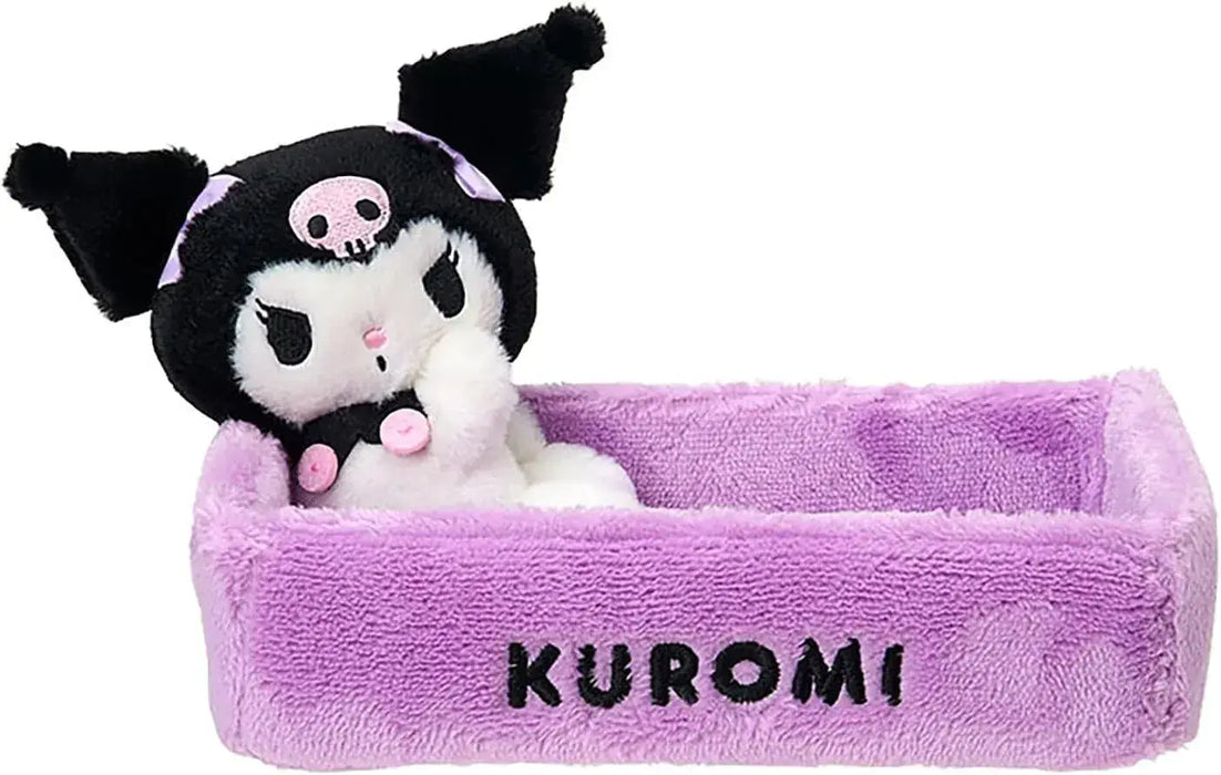 Sanrio Mascot Storage Box Round Kuromi - 2-Pack Black - 4550624315371