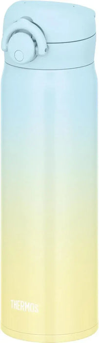 Thermos JNR-504G Vacuum Insulated Travel Mug - Light Blue Yellow 500ml - 4562344400602