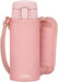 Thermos Vacuum Insulated Straw Bottle for Children Commuting - Pink Beige 410ml - 4562344403443