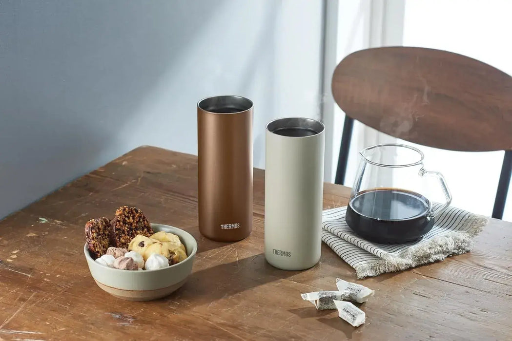 Thermos Vacuum Insulated Tumbler 20oz Brown Gold Lightweight